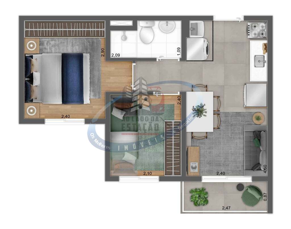 Apartamento, 2 quartos, 32 m² - Foto 38