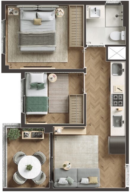 Apartamento, 2 quartos, 37 m² - Foto 22