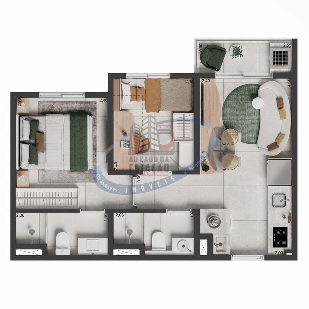 Apartamento, 2 quartos, 34 m² - Foto 25