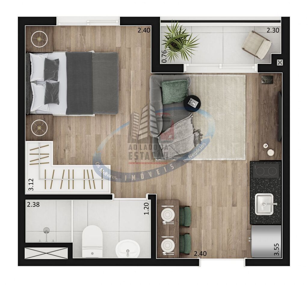 Apartamento, 1 quarto, 24 m² - Foto 20