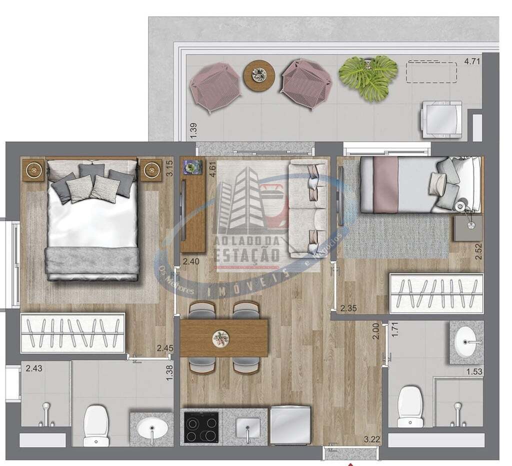 Apartamento, 2 quartos, 40 m² - Foto 34