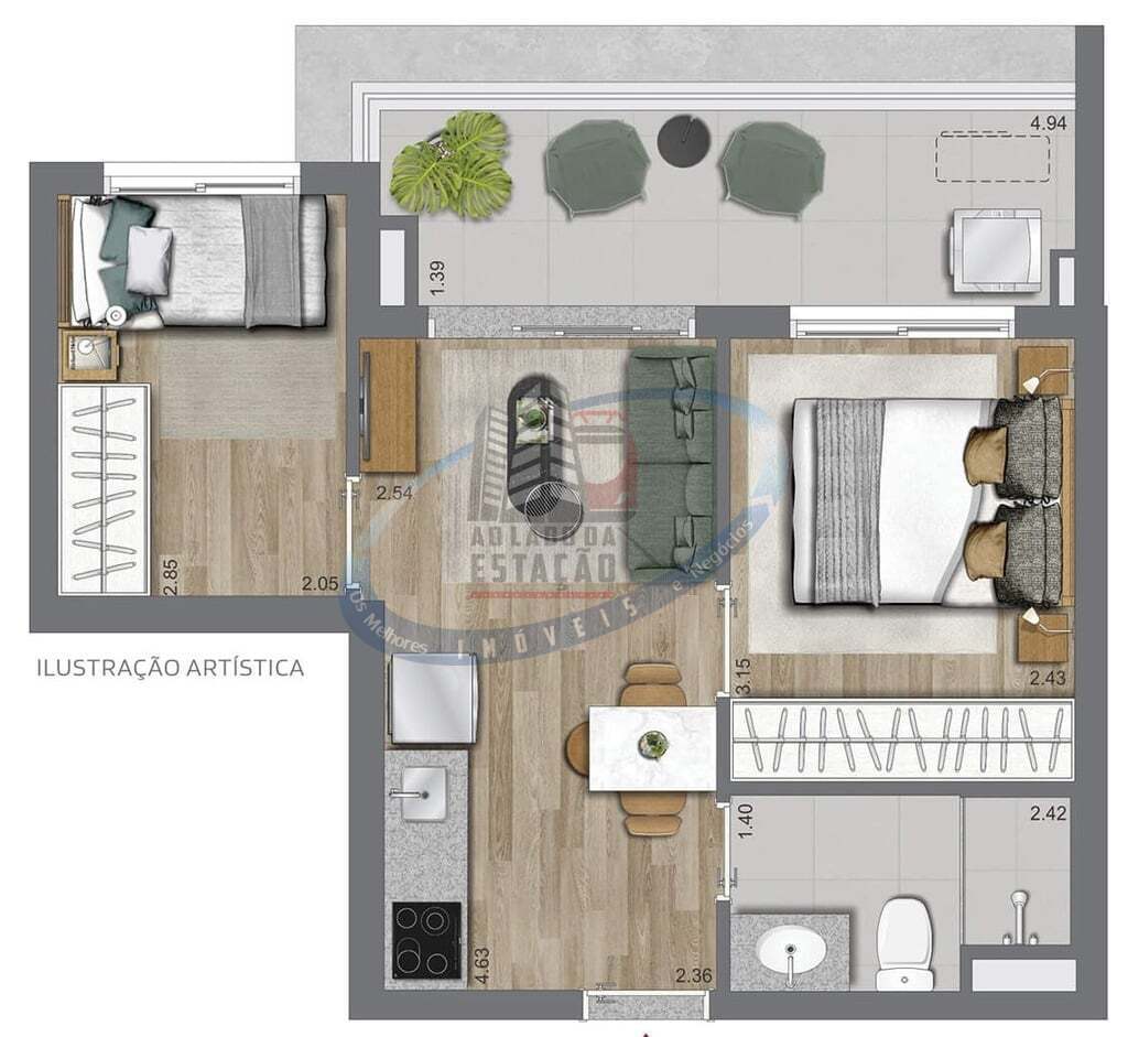 Apartamento, 2 quartos, 40 m² - Foto 33