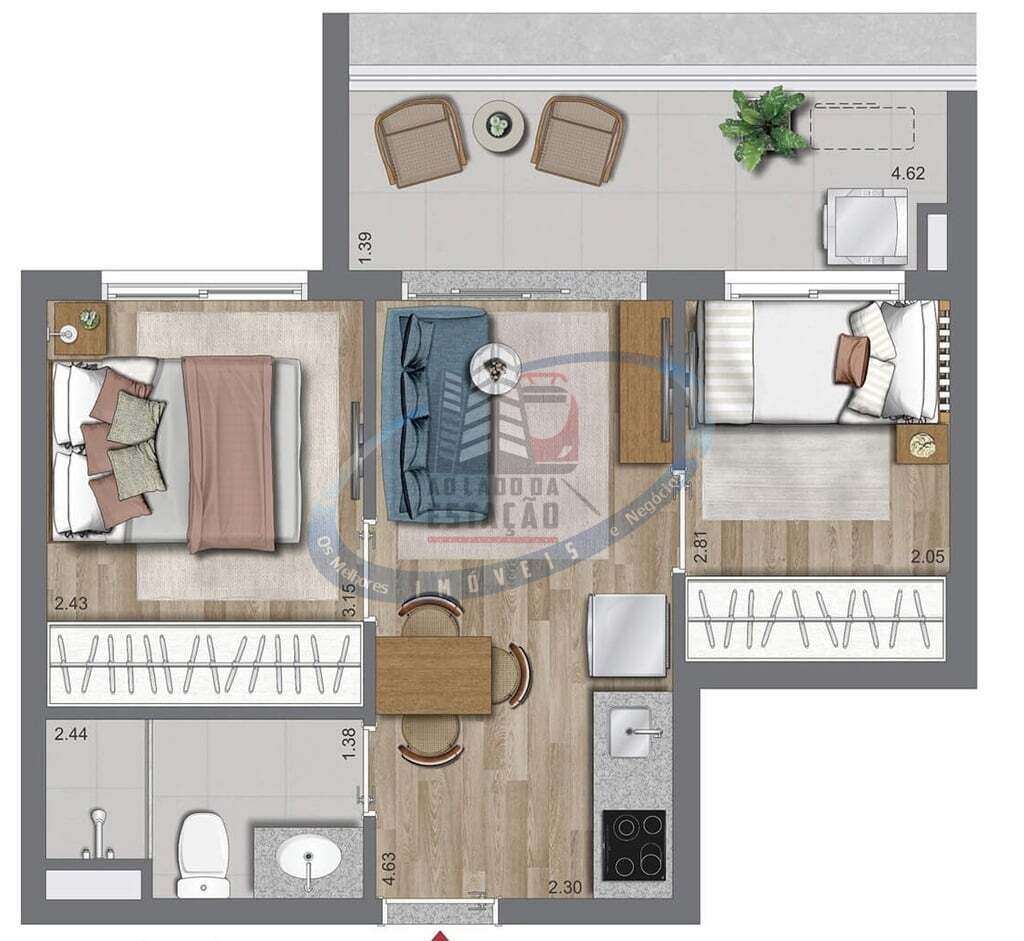 Apartamento, 2 quartos, 40 m² - Foto 31