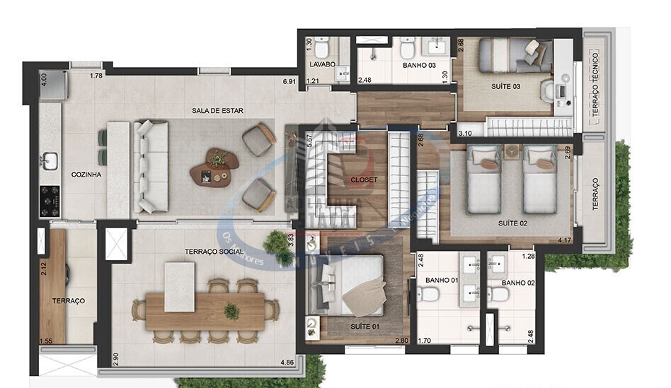 Apartamento, 3 quartos, 123 m² - Foto 22