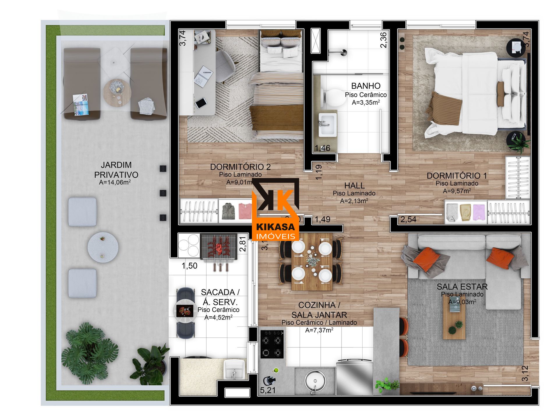 Apartamento, 2 quartos, 50 m² - Foto 8