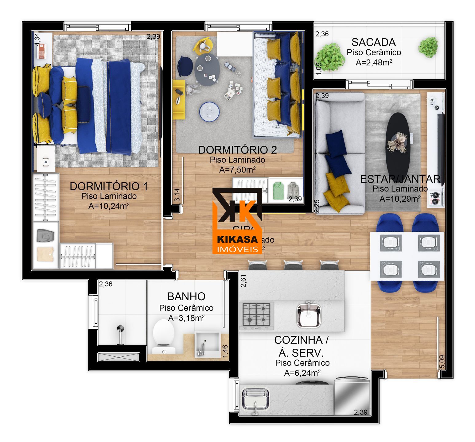 Apartamento, 2 quartos, 49 m² - Foto 8