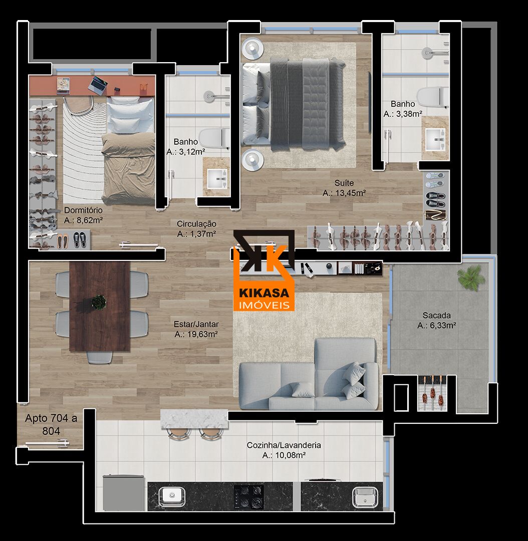 Apartamento, 2 quartos, 79 m² - Foto 8