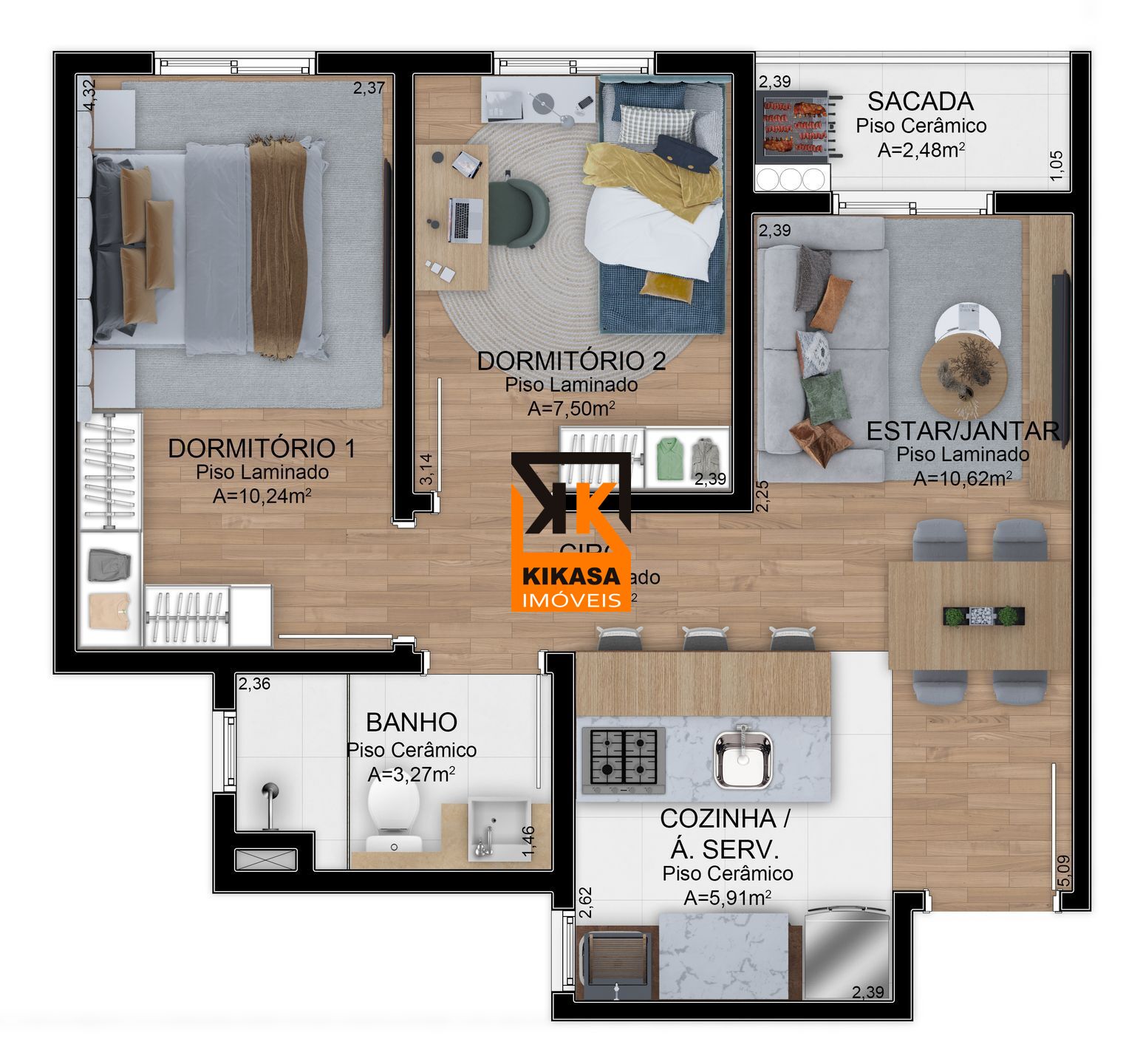 Apartamento, 2 quartos, 49 m² - Foto 12