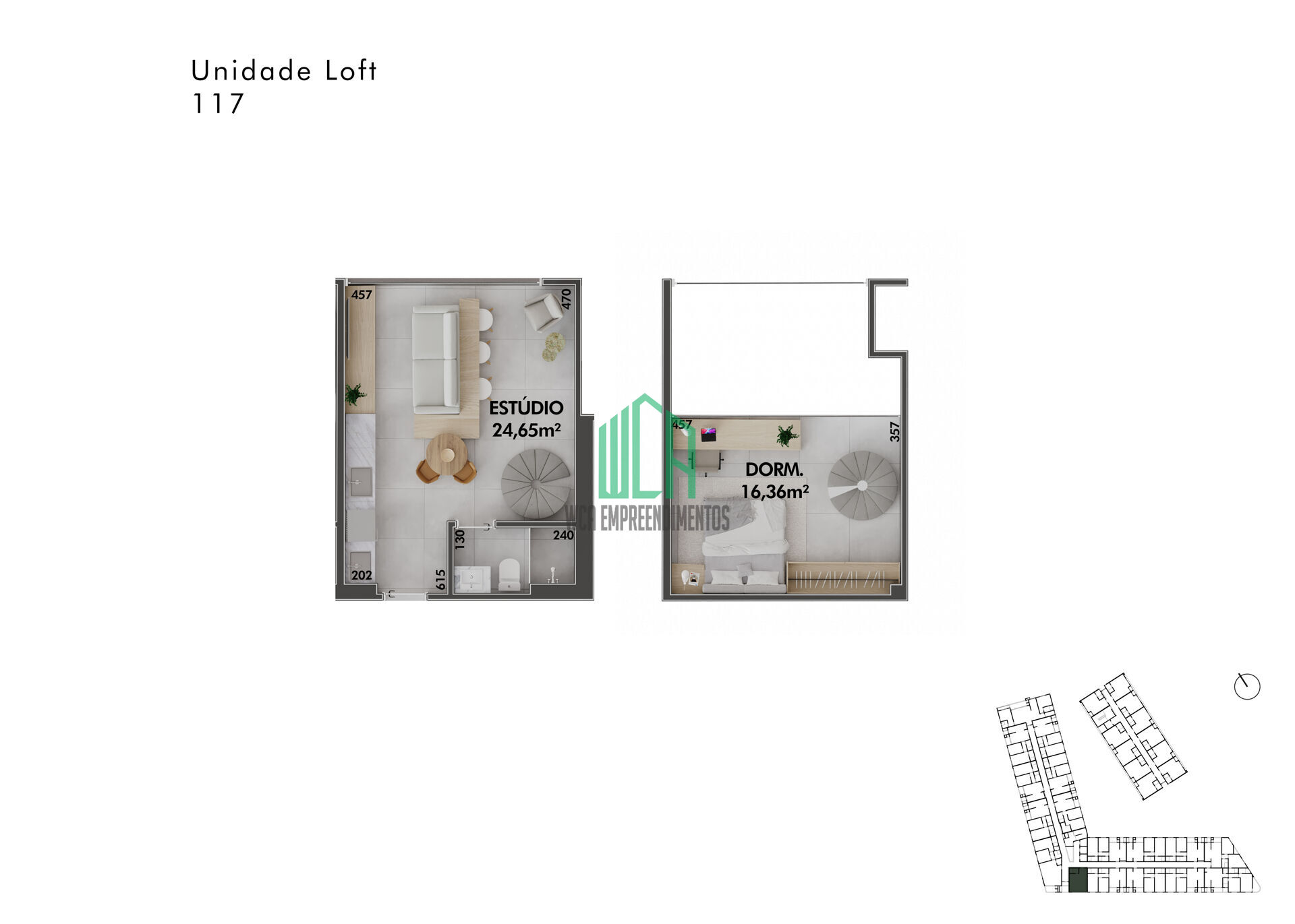 Apartamento à venda com 1 quarto, 50m² - Foto 2