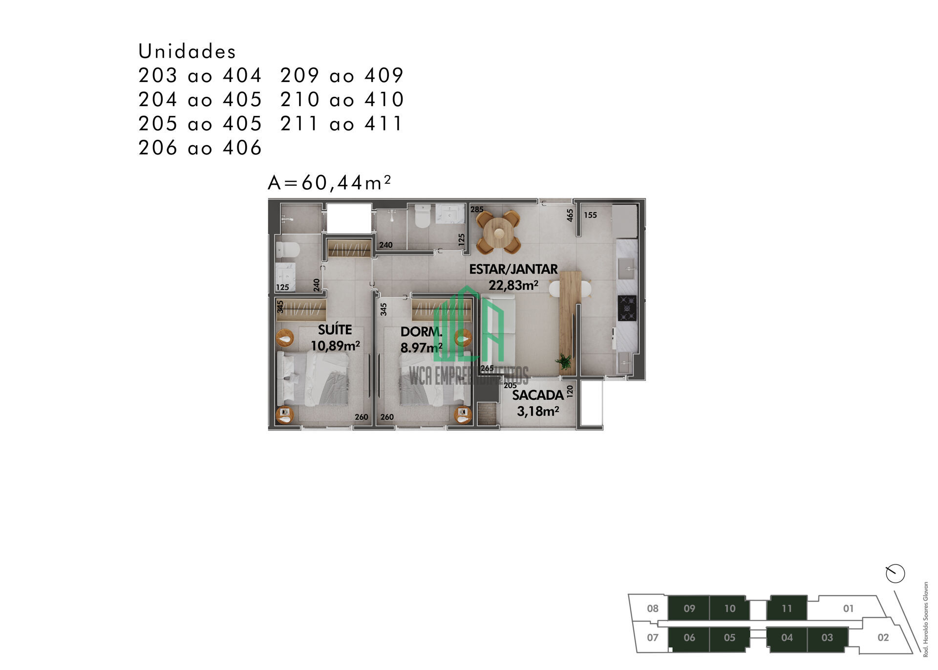 Apartamento à venda com 2 quartos, 60m² - Foto 3