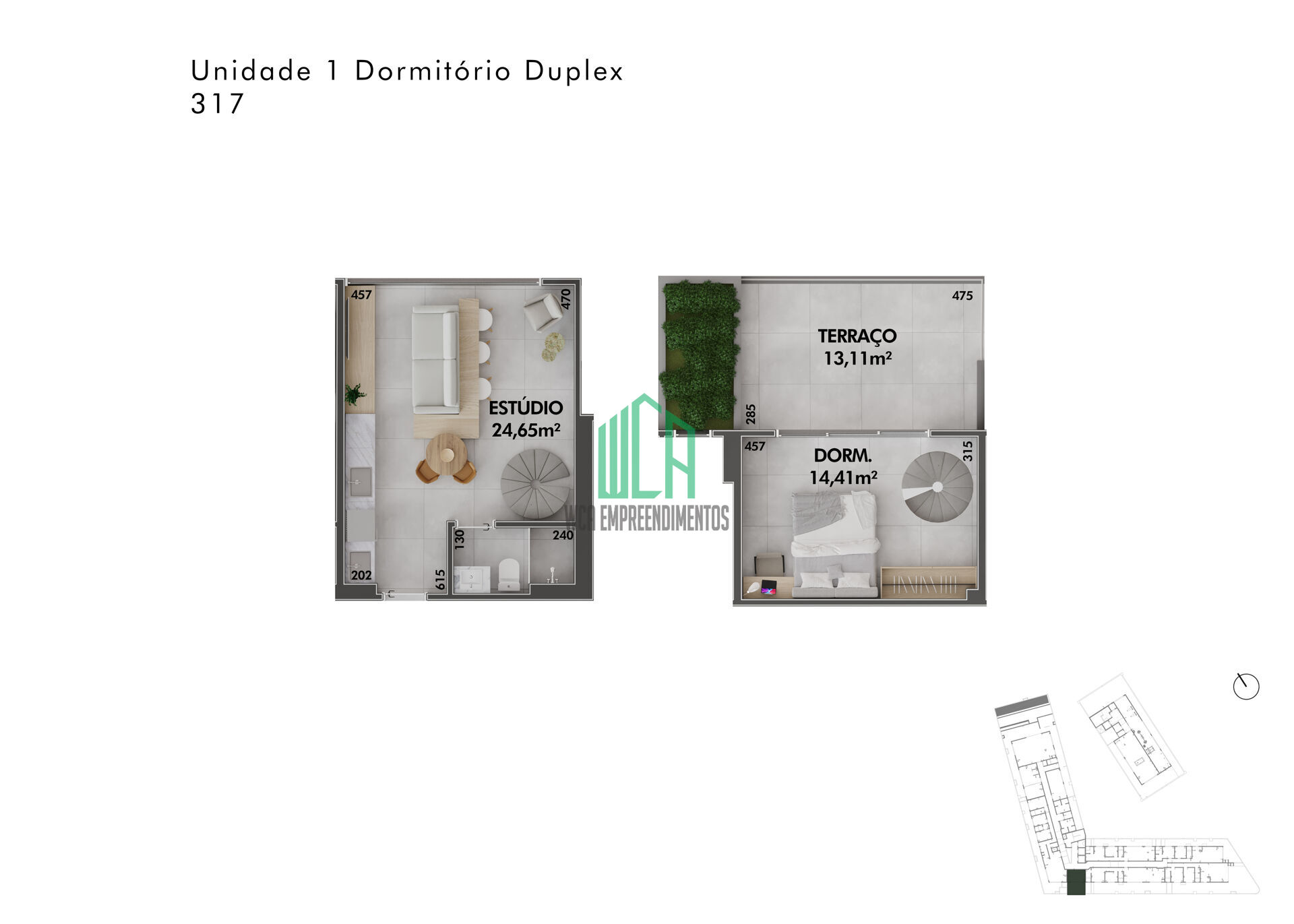 Apartamento à venda com 1 quarto, 52m² - Foto 2