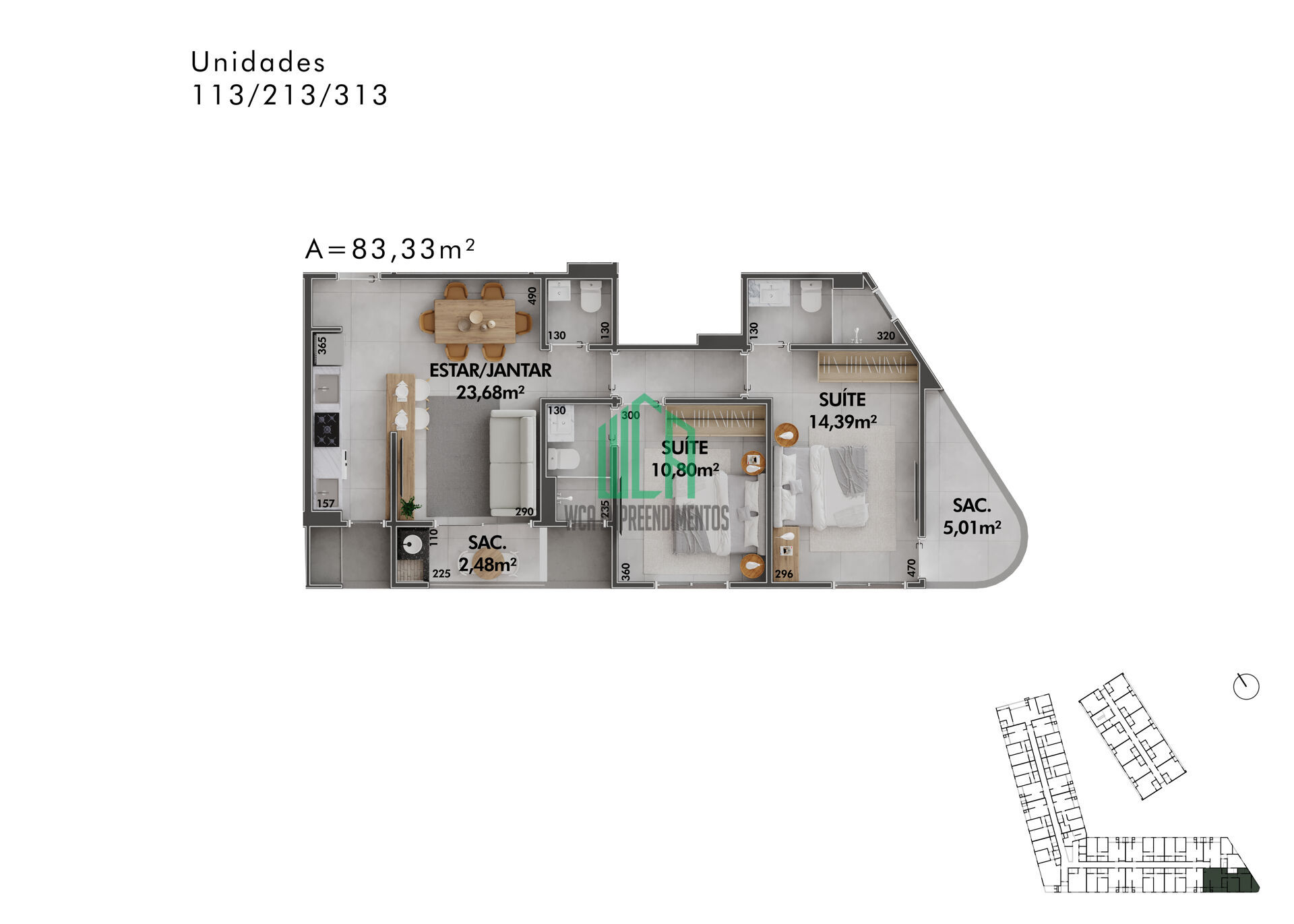Apartamento à venda com 2 quartos, 79m² - Foto 2