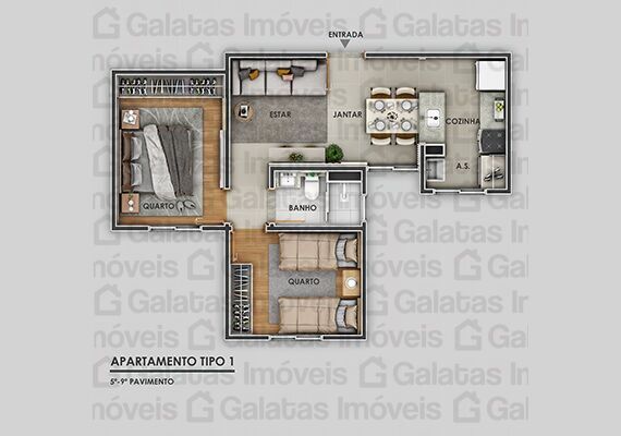 Apartamento à venda com 2 quartos, 43m² - Foto 8