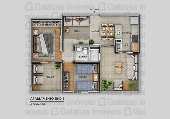 Apartamento à venda com 2 quartos, 43m² - Foto 6