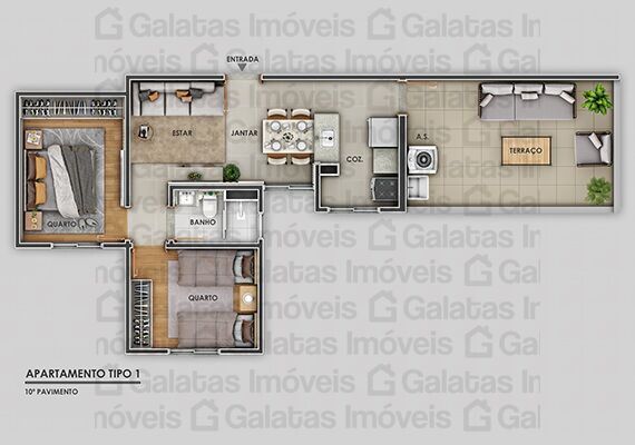 Apartamento à venda com 2 quartos, 43m² - Foto 10