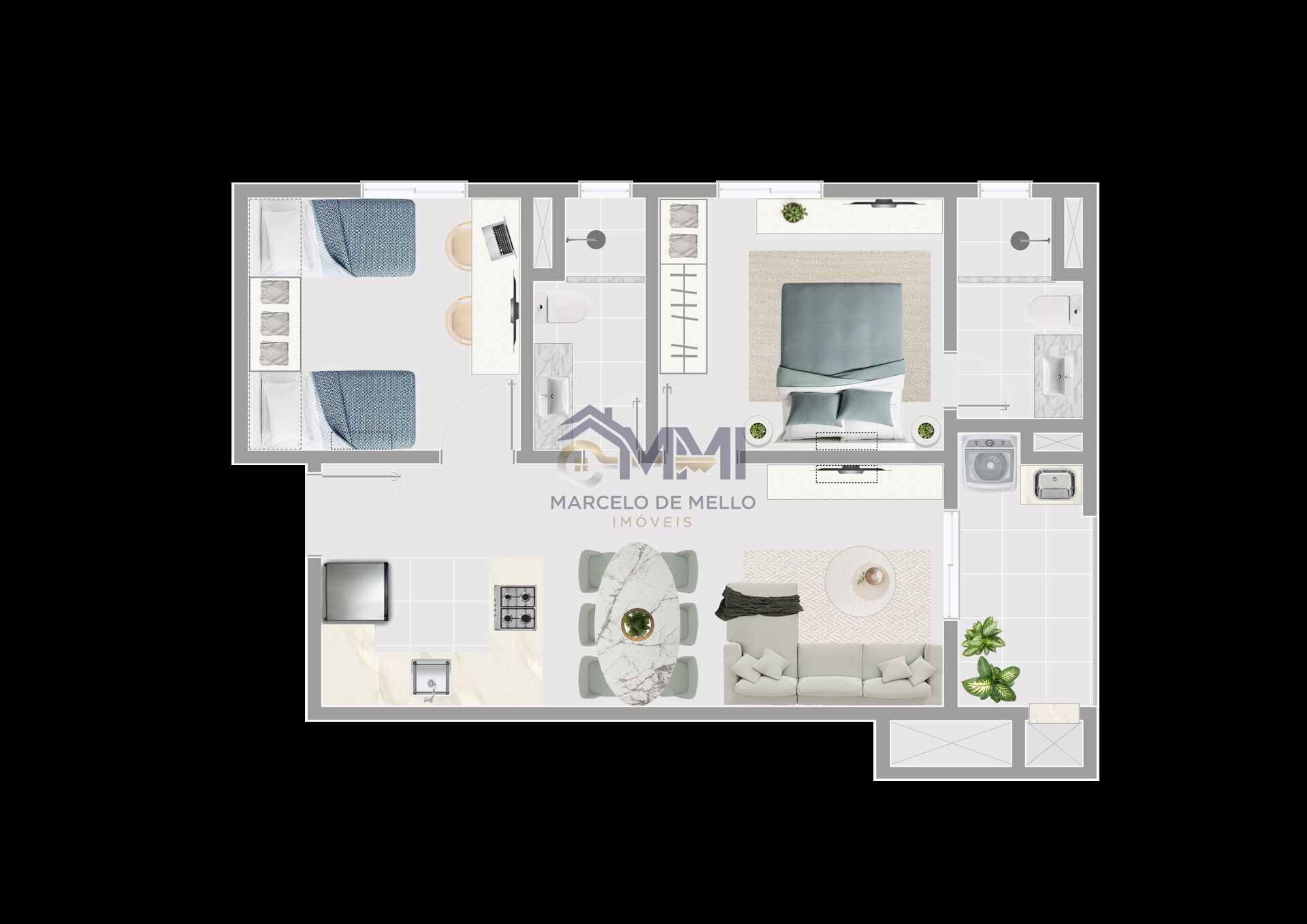 Apartamento à venda com 2 quartos, 58m² - Foto 13
