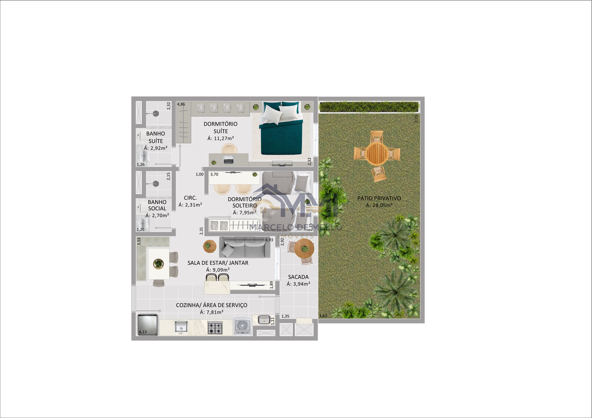 Apartamento à venda com 2 quartos, 58m² - Foto 11