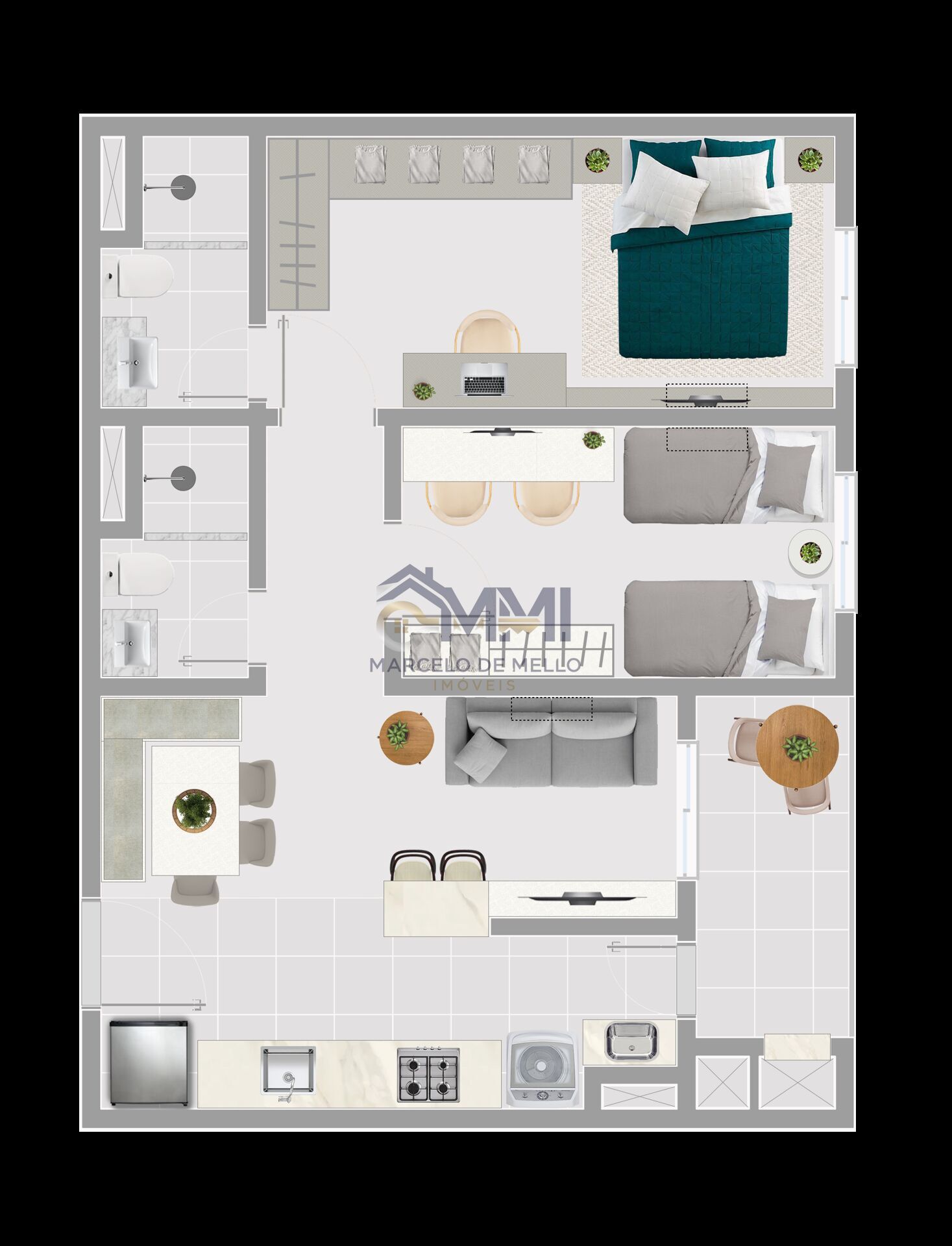 Apartamento à venda com 2 quartos, 58m² - Foto 10