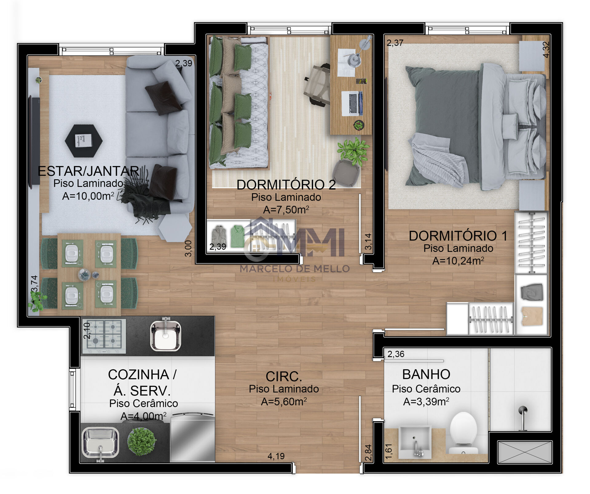 Apartamento, 2 quartos, 49 m² - Foto 16