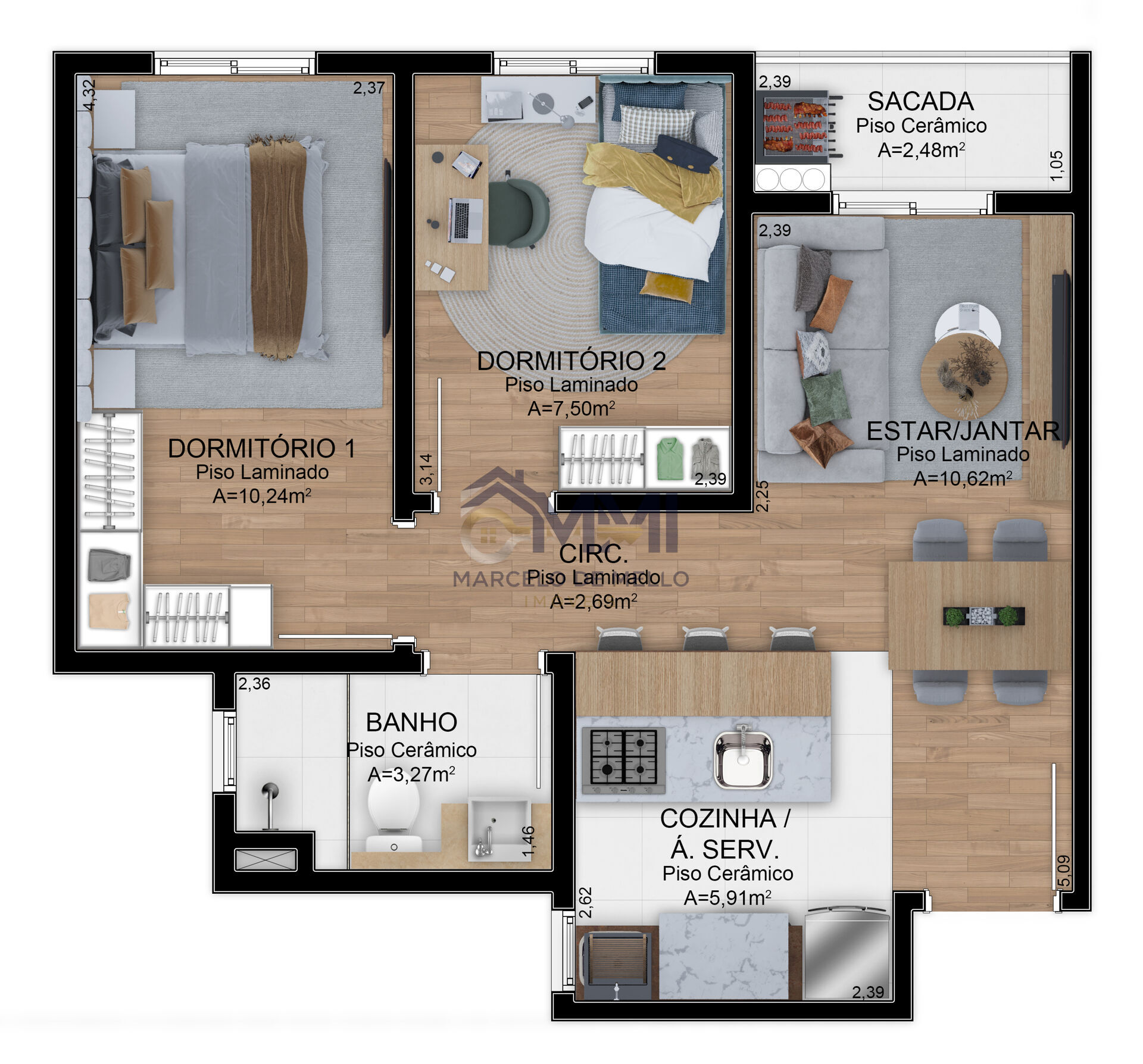 Apartamento, 2 quartos, 49 m² - Foto 15