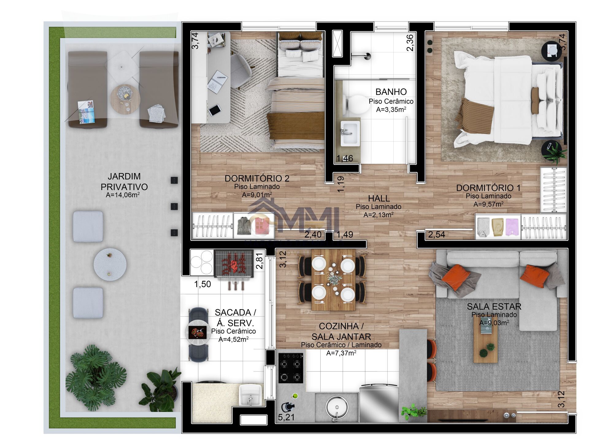 Apartamento, 2 quartos, 67 m² - Foto 15