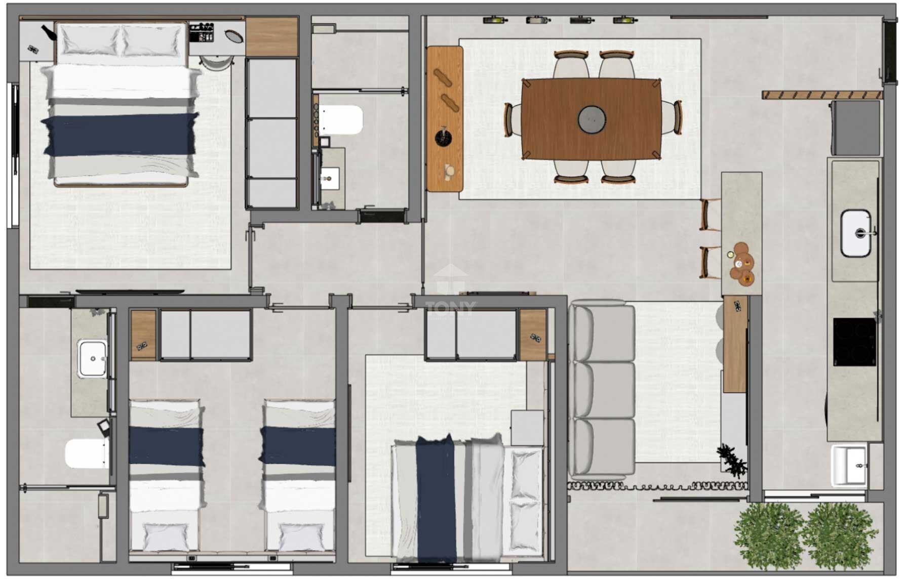 Apartamento à venda com 3 quartos, 77m² - Foto 45