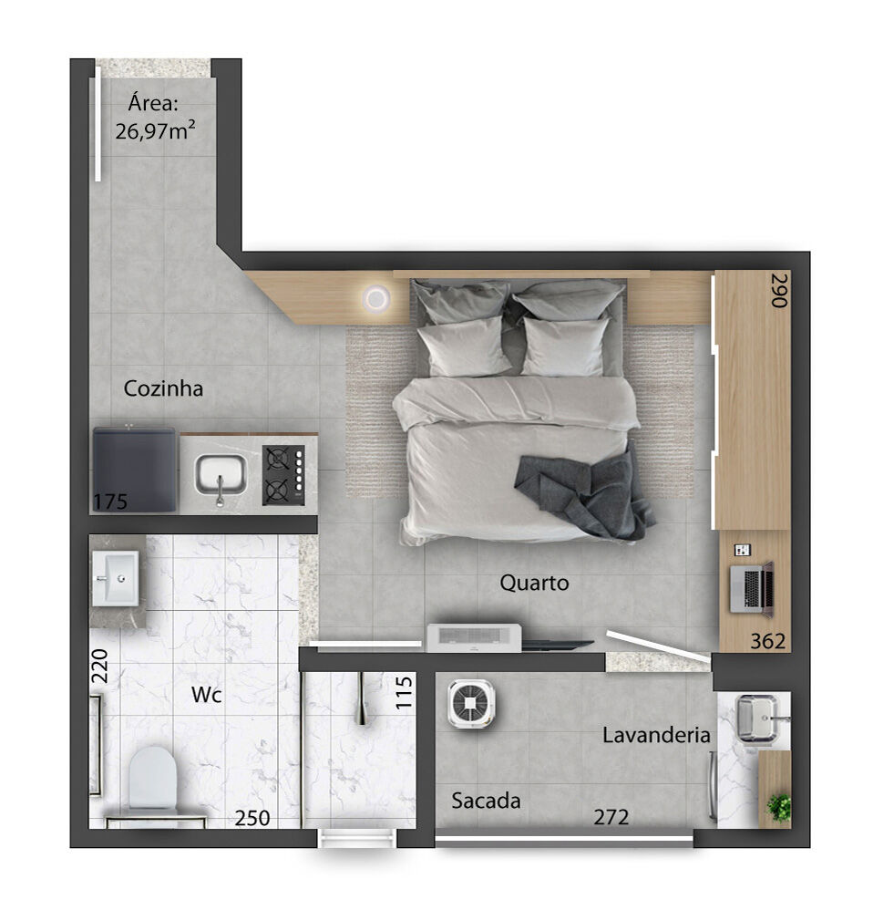 Apartamento, 1 quarto, 30 m² - Foto 8