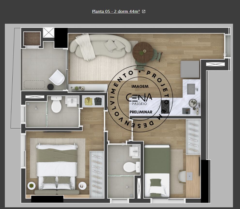Apartamento, 1 quarto, 21 m² - Foto 11
