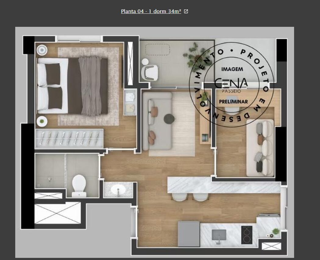 Apartamento, 1 quarto, 21 m² - Foto 8