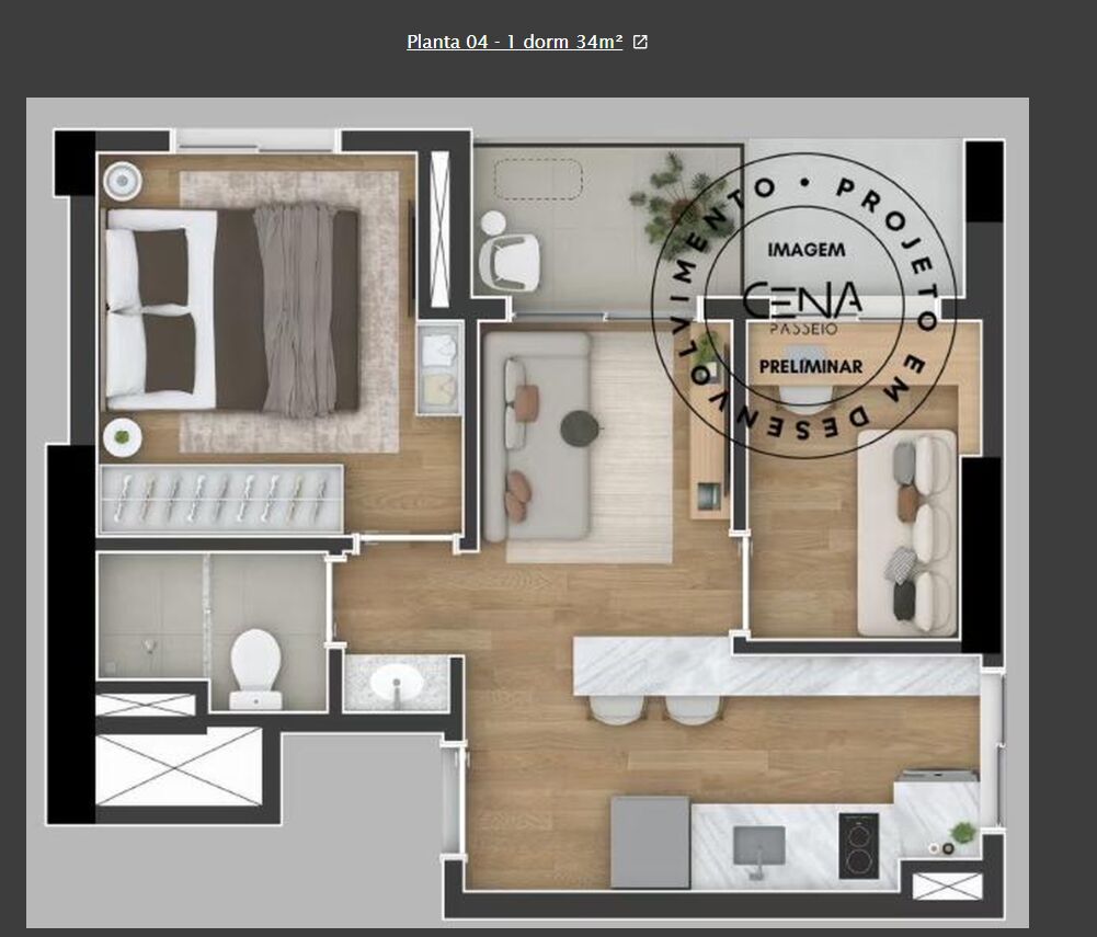 Apartamento, 1 quarto, 21 m² - Foto 10