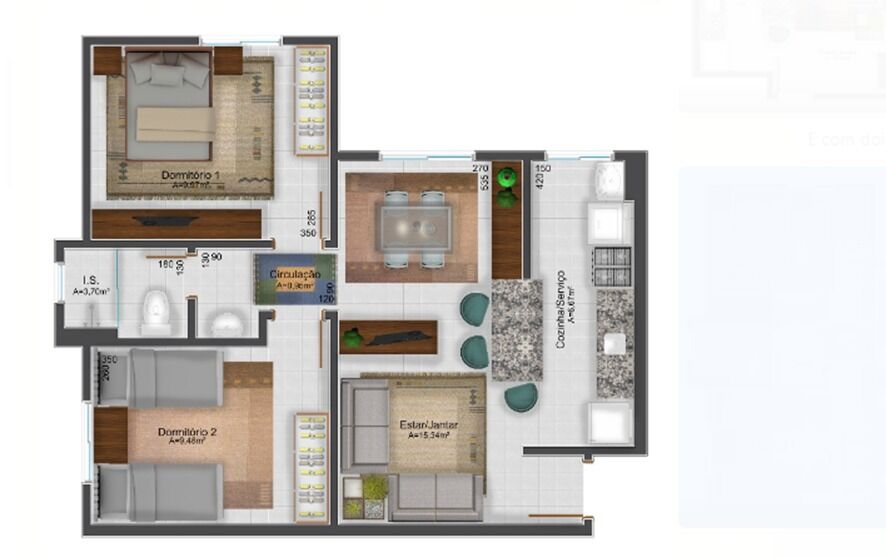 Apartamento, 2 quartos, 52 m² - Foto 16