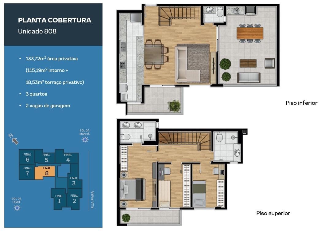 Cobertura, 3 quartos, 133 m² - Foto 10