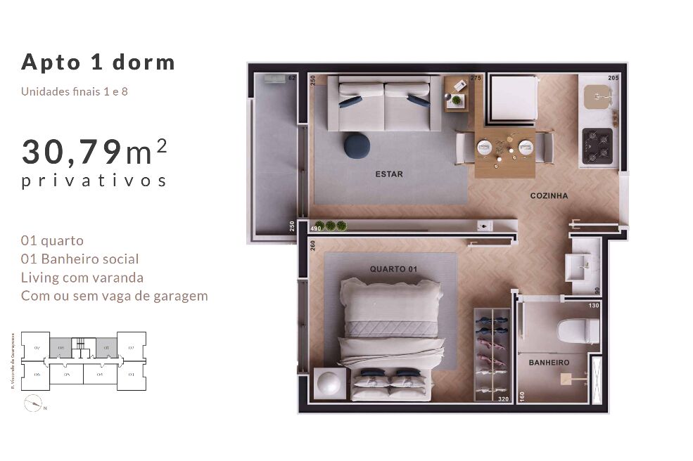 Apartamento, 1 quarto, 33 m² - Foto 7