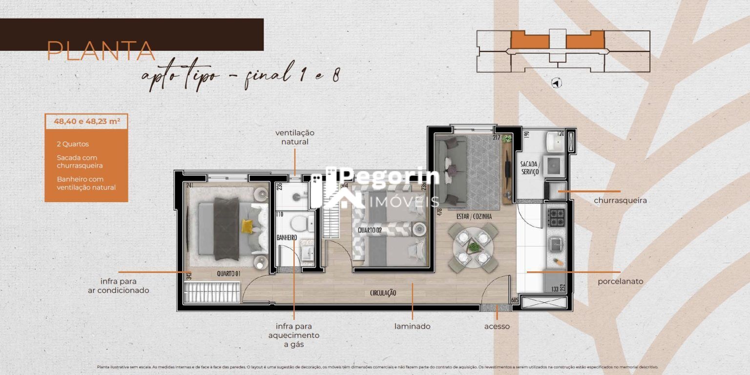 Apartamento à venda com 2 quartos, 51m² - Foto 42