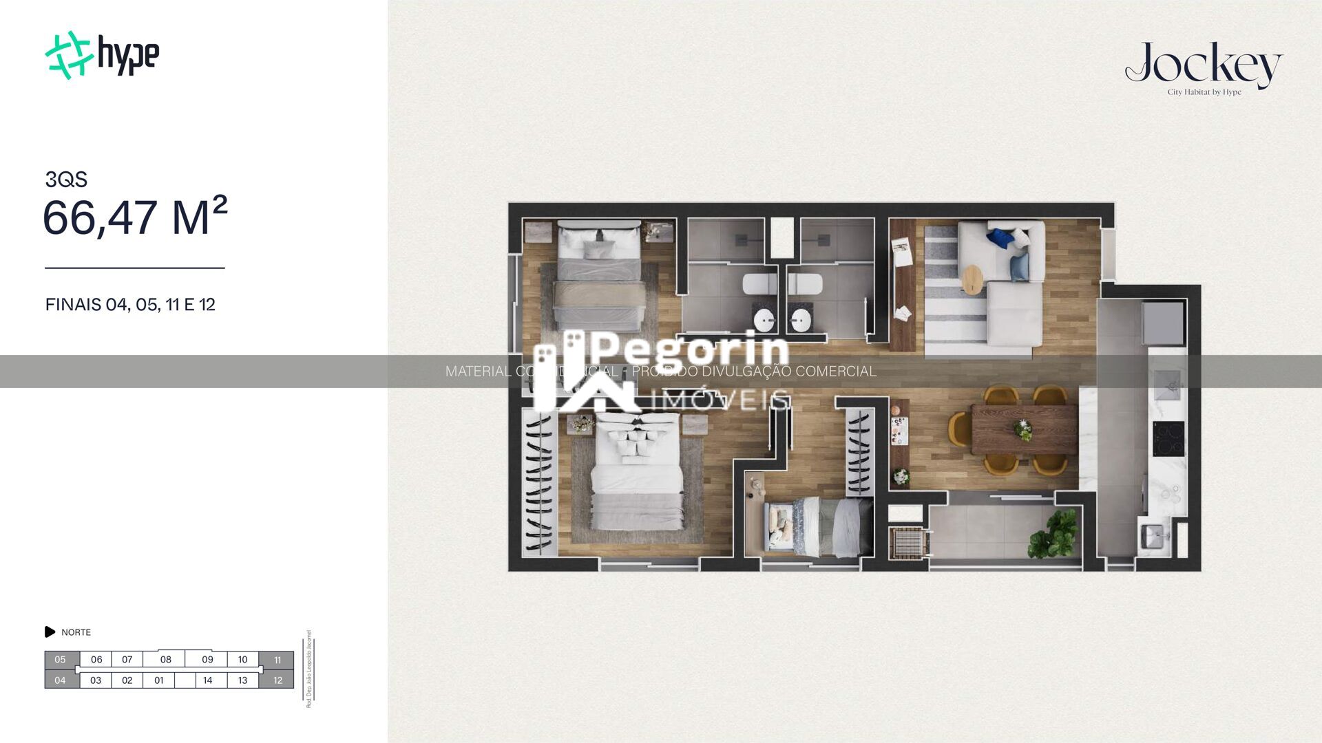 Apartamento à venda com 3 quartos, 66m² - Foto 47