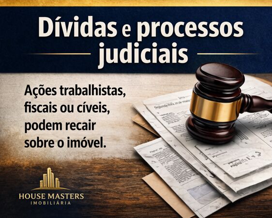 Dívidas e processos podem recair sobre o imóvel.