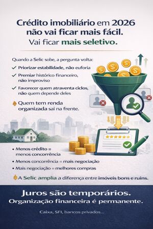 Crédito imobiliário em 2026: menos crédito fácil, mais seletividade.