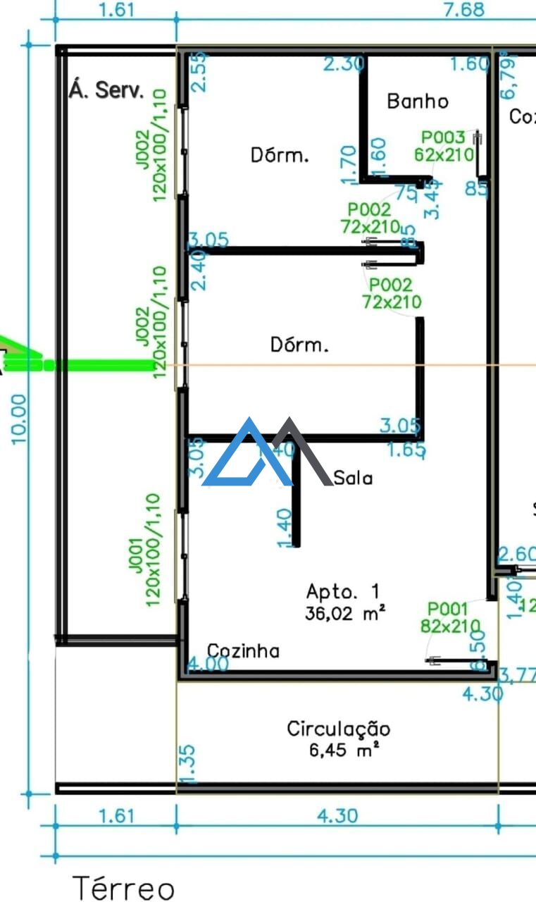 Apartamento à venda com 2 quartos, 38m² - Foto 2