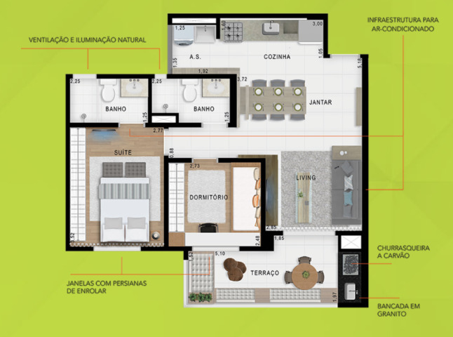 Apartamento para alugar com 2 quartos, 80m² - Foto 14