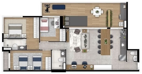 Apartamento para alugar com 3 quartos, 123m² - Foto 32