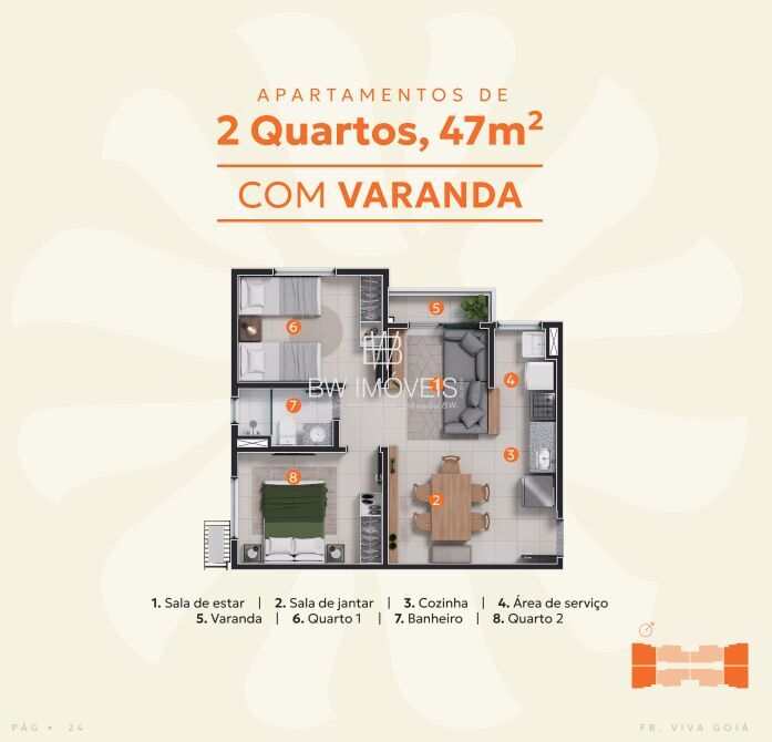 Apartamento, 2 quartos, 44 m² - Foto 9