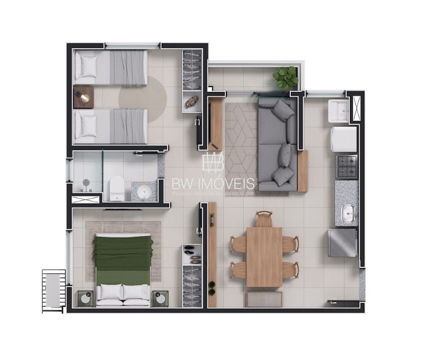 Apartamento, 2 quartos, 44 m² - Foto 10