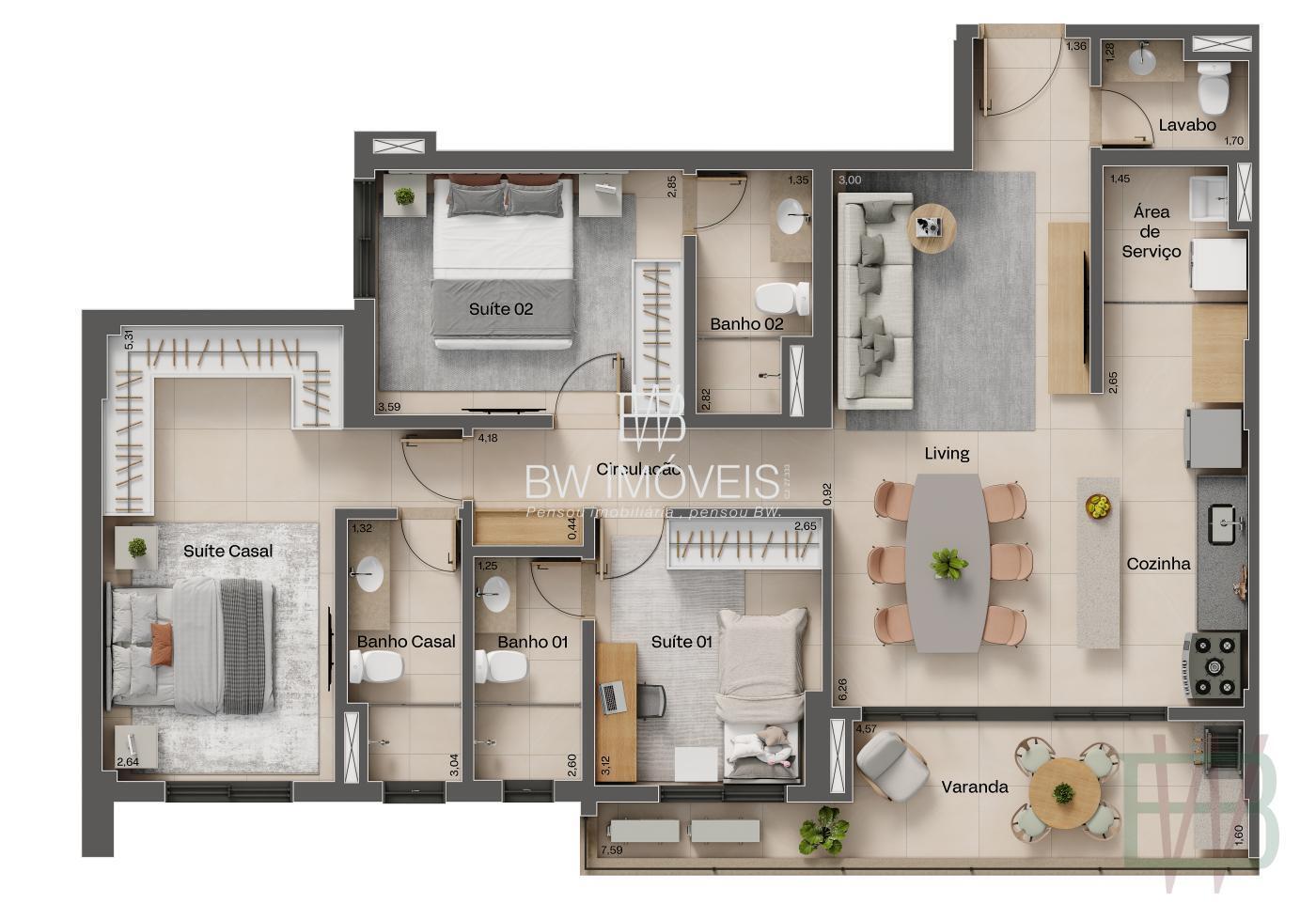 Apartamento à venda com 3 quartos, 109m² - Foto 21