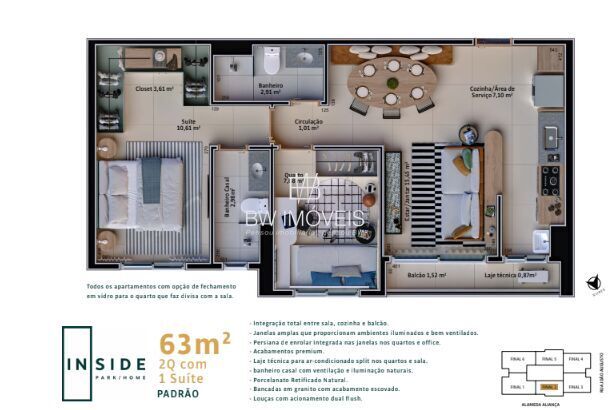 Apartamento, 2 quartos, 63 m² - Foto 13