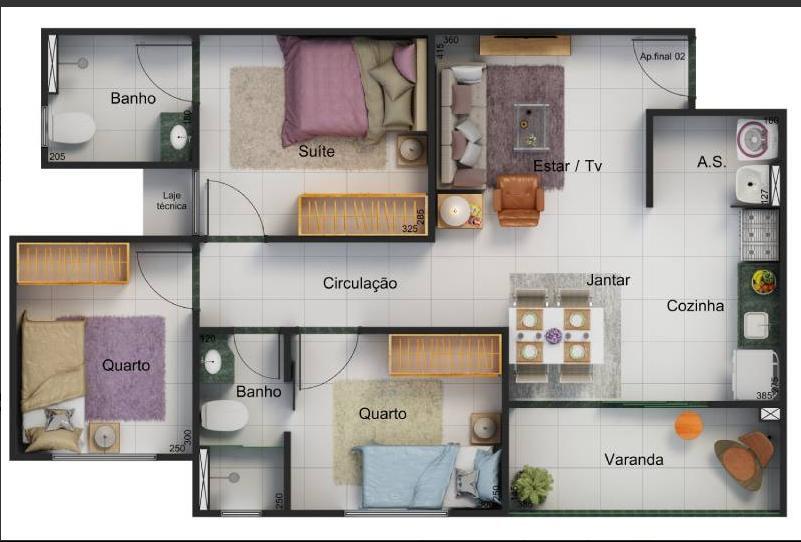 Apartamento à venda com 3 quartos, 69m² - Foto 23