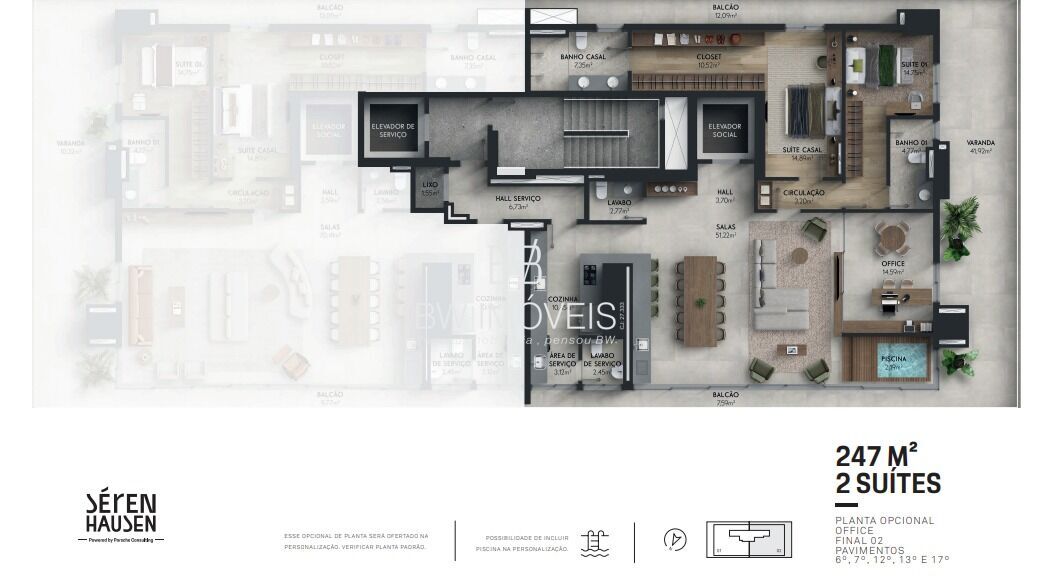 Apartamento à venda com 3 quartos, 244m² - Foto 5