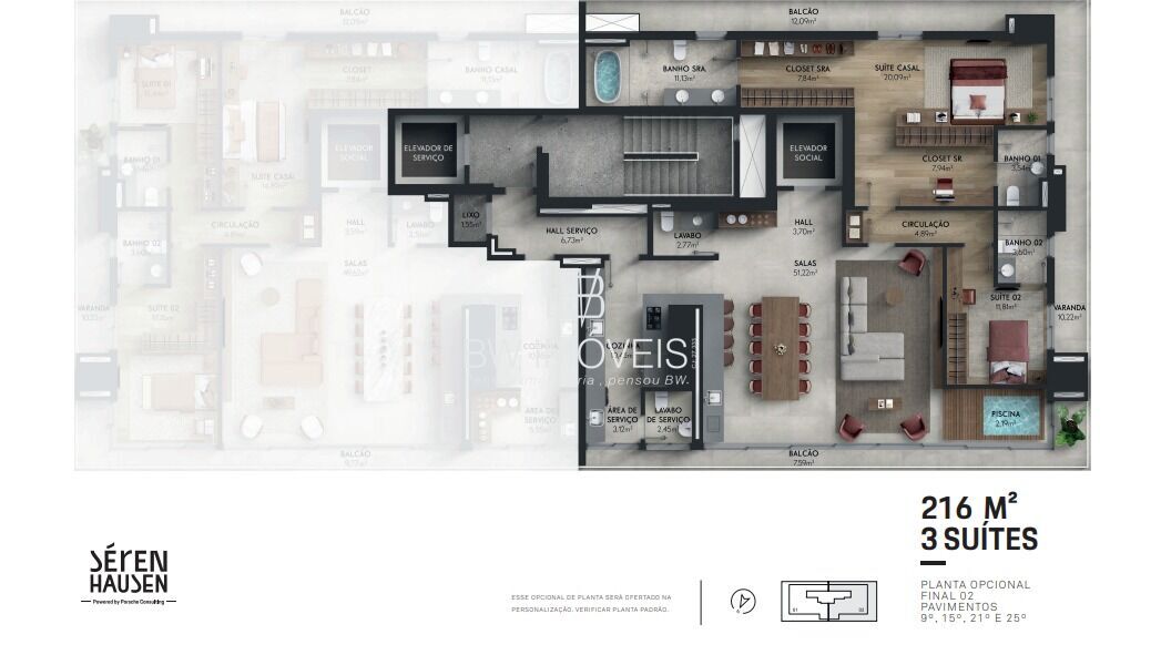 Apartamento à venda com 3 quartos, 244m² - Foto 7
