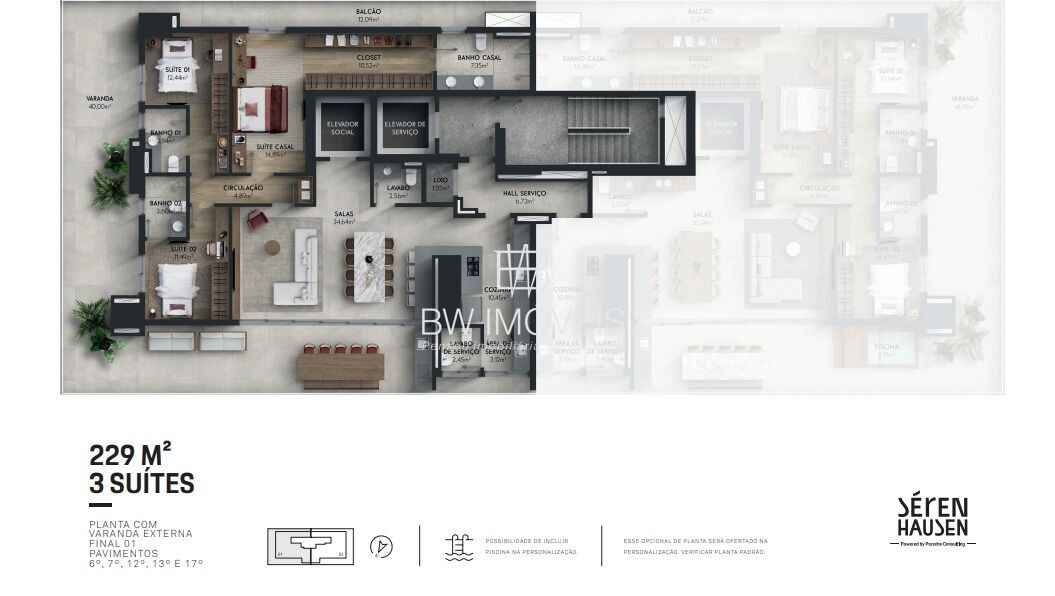 Apartamento à venda com 3 quartos, 244m² - Foto 10
