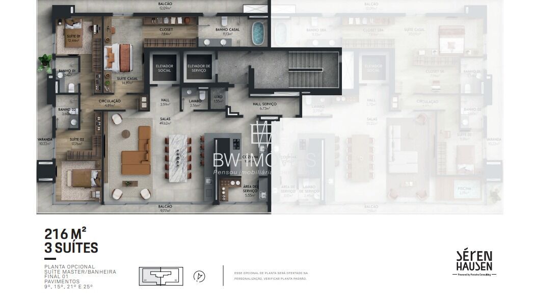 Apartamento à venda com 3 quartos, 244m² - Foto 8