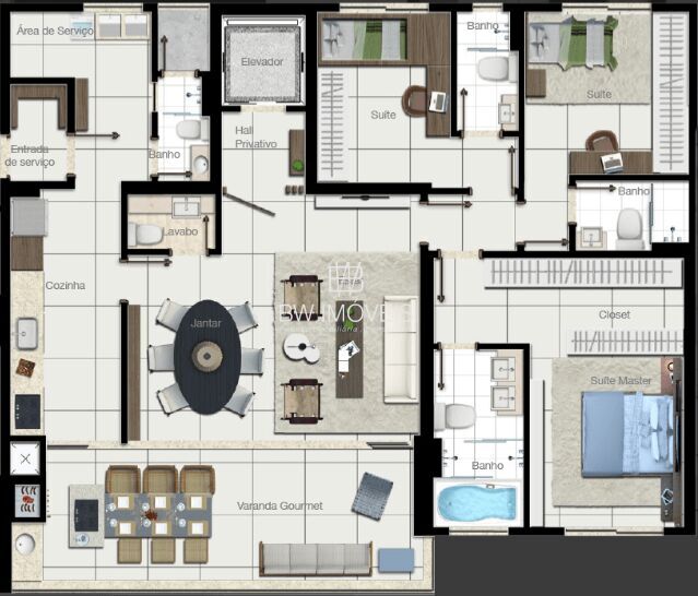 Apartamento à venda com 3 quartos, 157m² - Foto 13
